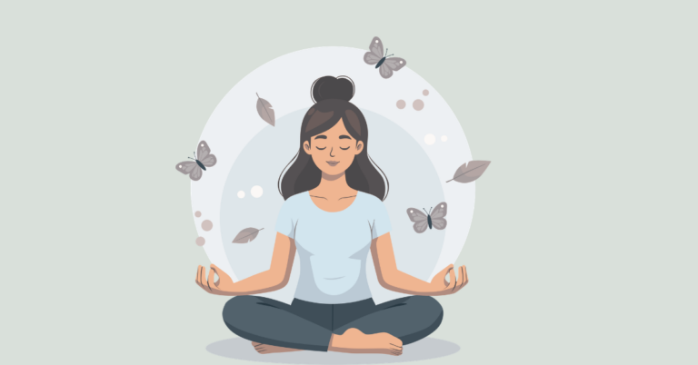 La mindfulness funziona L'immagine mostra una figura femminile seduta in meditazione